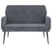 Banc Gris foncé 108x79x79 cm Velours - Photo n°3