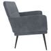 Banc Gris foncé 108x79x79 cm Velours - Photo n°4