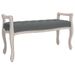 Banc Gris foncé 110x45x60 cm Tissu - Photo n°1