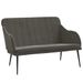 Banc Gris foncé 110x76x80 cm Velours - Photo n°1
