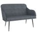 Banc Gris foncé 110x76x80 cm Velours - Photo n°1