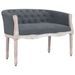 Banc Gris foncé 98x56x69 cm Velours - Photo n°1