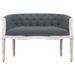 Banc Gris foncé 98x56x69 cm Velours - Photo n°3