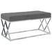Banc Gris foncé Velours et acier inoxydable 2 - Photo n°1