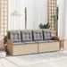 Banc inclinable de jardin avec coussins beige résine tressée - Photo n°3