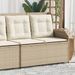 Banc inclinable de jardin avec coussins beige résine tressée - Photo n°1