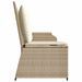 Banc inclinable de jardin avec coussins beige résine tressée - Photo n°5