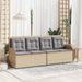 Banc inclinable de jardin avec coussins beige résine tressée - Photo n°3