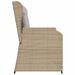 Banc inclinable de jardin avec coussins beige résine tressée - Photo n°5