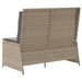 Banc inclinable de jardin avec coussins beige résine tressée - Photo n°6