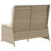 Banc inclinable de jardin avec coussins beige résine tressée - Photo n°6