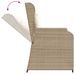 Banc inclinable de jardin avec coussins beige résine tressée - Photo n°7