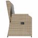 Banc inclinable de jardin avec coussins beige résine tressée - Photo n°5