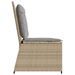 Banc inclinable de jardin avec coussins beige résine tressée - Photo n°5