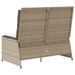 Banc inclinable de jardin avec coussins beige résine tressée - Photo n°6