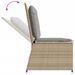 Banc inclinable de jardin avec coussins beige résine tressée - Photo n°7