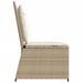 Banc inclinable de jardin avec coussins beige résine tressée - Photo n°5