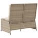 Banc inclinable de jardin avec coussins beige résine tressée - Photo n°6