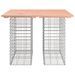 Banc jardin design gabion 100x102x72 cm bois massif de douglas - Photo n°3