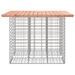 Banc jardin design gabion 100x102x72 cm bois massif de douglas - Photo n°4