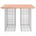 Banc jardin design gabion 100x102x72 cm bois massif de douglas - Photo n°5