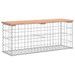 Banc jardin design gabion 103x31,5x42 cm bois massif de douglas - Photo n°1