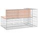 Banc jardin design gabion 122x71x65,5 cm bois massif de douglas - Photo n°5