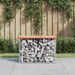 Banc jardin design gabion 63x31,5x42 cm bois massif de douglas - Photo n°2