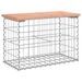 Banc jardin design gabion 63x31,5x42 cm bois massif de douglas - Photo n°1