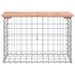 Banc jardin design gabion 63x31,5x42 cm bois massif de douglas - Photo n°3