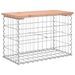 Banc jardin design gabion 63x31,5x42 cm bois massif de douglas - Photo n°5