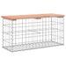 Banc jardin design gabion 83x31,5x42 cm bois massif de douglas - Photo n°1