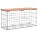 Banc jardin design gabion 83x31,5x42 cm bois massif de douglas - Photo n°5