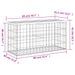 Banc jardin design gabion 83x31,5x42 cm bois massif de douglas - Photo n°8