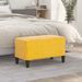 Banc Jaune 70x35x41 cm Velours - Photo n°1