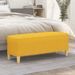 Banc Jaune clair 100x35x41 cm Tissu - Photo n°1