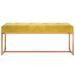 Banc Jaune moutarde 110x36x45 cm Velours - Photo n°3