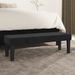 Banc Noir 100x30x30 cm Velours - Photo n°1