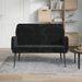 Banc Noir 108x79x79 cm Velours - Photo n°2