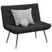 Banc noir 110x74x84 cm velours - Photo n°1