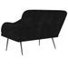 Banc Noir 110x76x80 cm Velours - Photo n°5