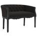 Banc Noir 98x56x69 cm Velours - Photo n°1