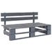 Banc palette de jardin Bois Gris - Photo n°1