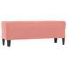 Banc Rose 100x35x41 cm Velours - Photo n°2