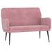 Banc Rose 108x79x79 cm Velours - Photo n°1