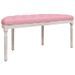 Banc Rose 110,5x45x49 cm Velours - Photo n°5