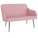 Banc Rose 110x76x80 cm Velours - Photo n°1