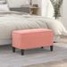 Banc Rose 70x35x41 cm Velours - Photo n°1