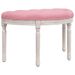 Banc Rose 81,5x41x49 cm Velours - Photo n°1