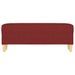 Banc Rouge bordeaux 100x35x41 cm Tissu - Photo n°3